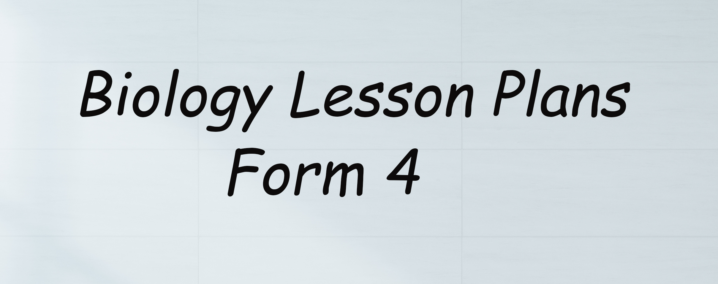 Biology F4 Biology Lesson Plans Form 4 - Image 1