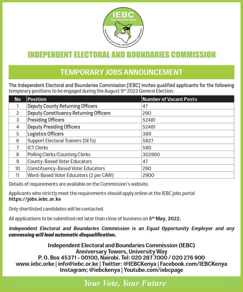 IEBC jobs